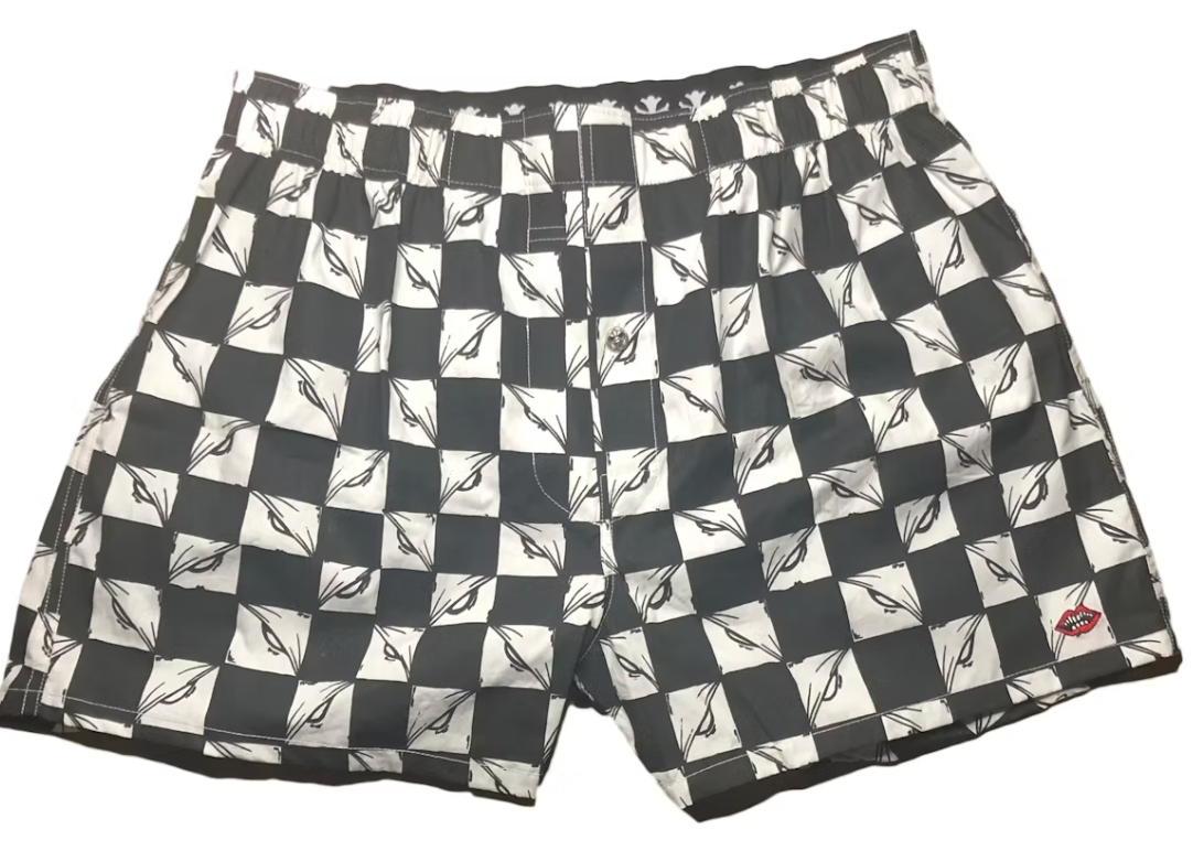 Chrome Hearts Matty Boy Ninety Nine Eyes Boxer Shorts (Silver Button) Black/White