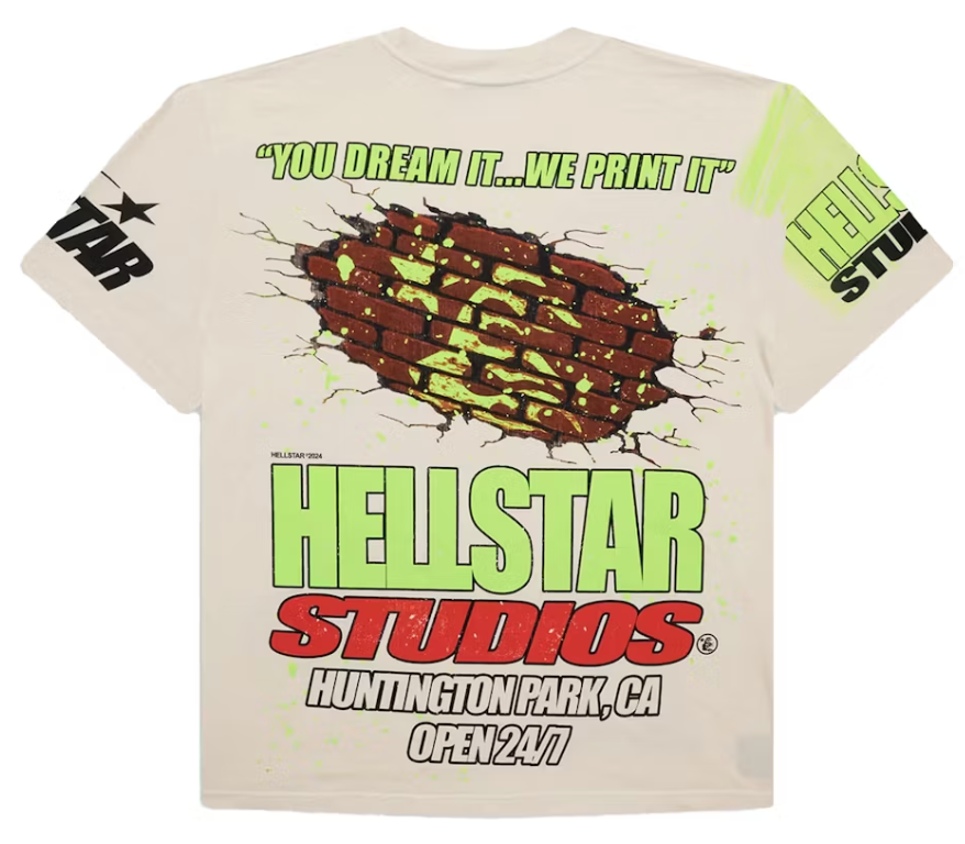 Hellstar Studios Brick Wall T-shirt White