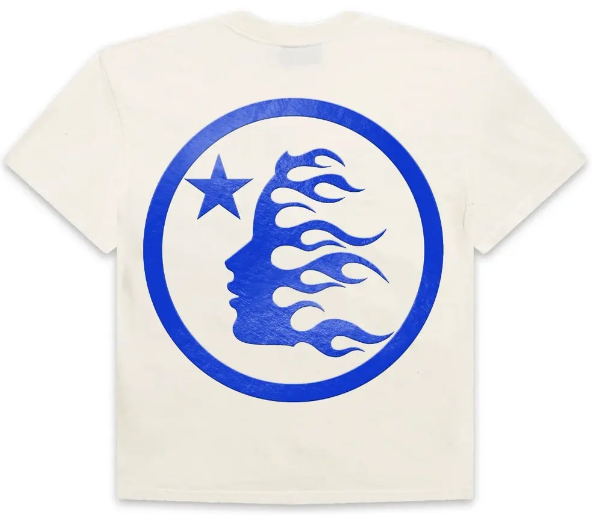 Hellstar Gel Sport Logo T-Shirt Cream/blue