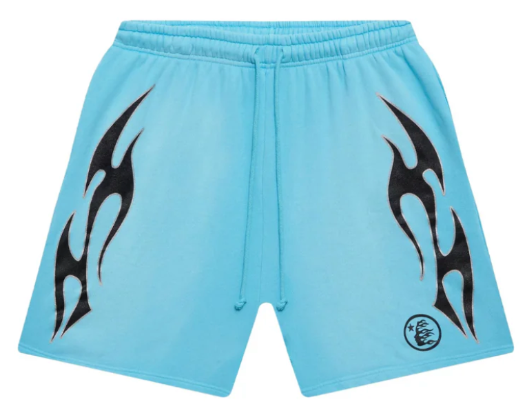 Hellstar Flame Shorts Blue/black