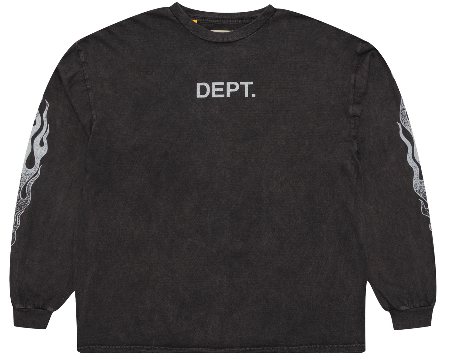 Gallery Dept. Flames L/S T-Shirt Washed Black