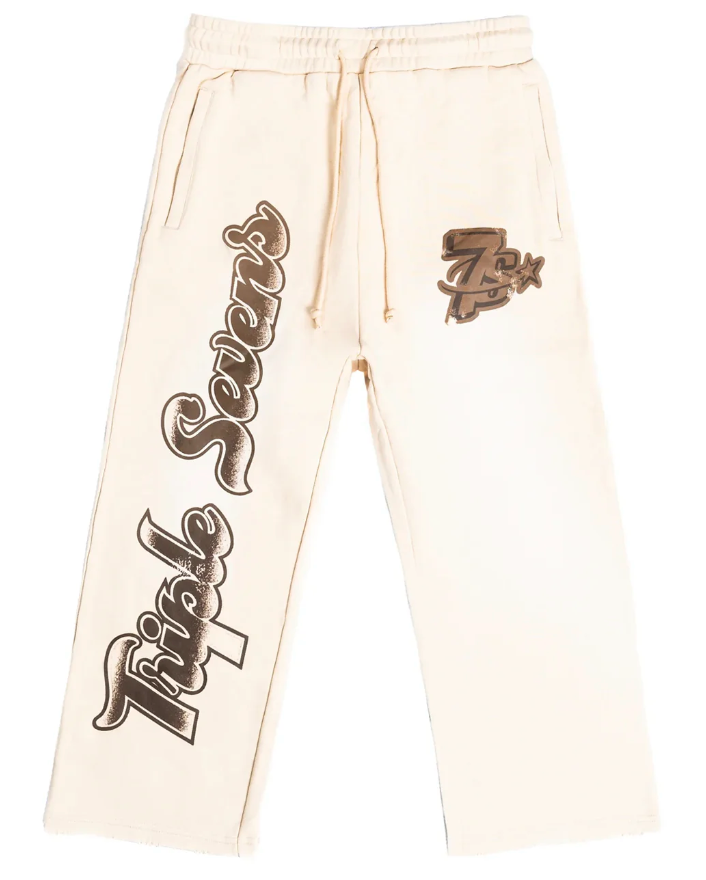 Triple Sevens All Star Sweatpants Cream/Brown