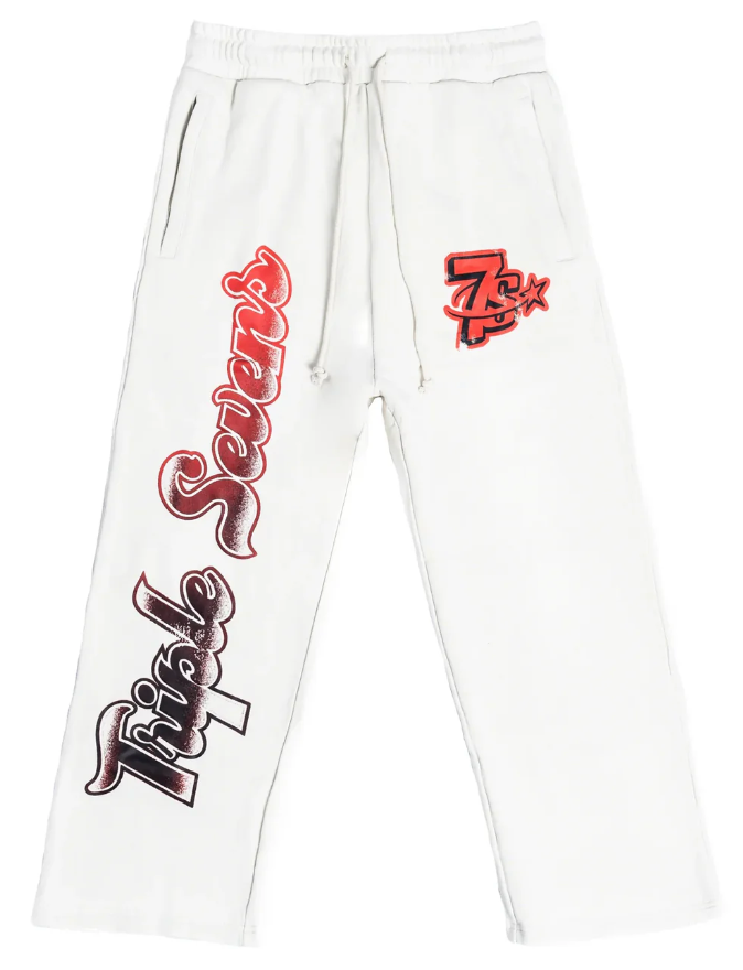 Triple Sevens All Star Sweatpants White/Red