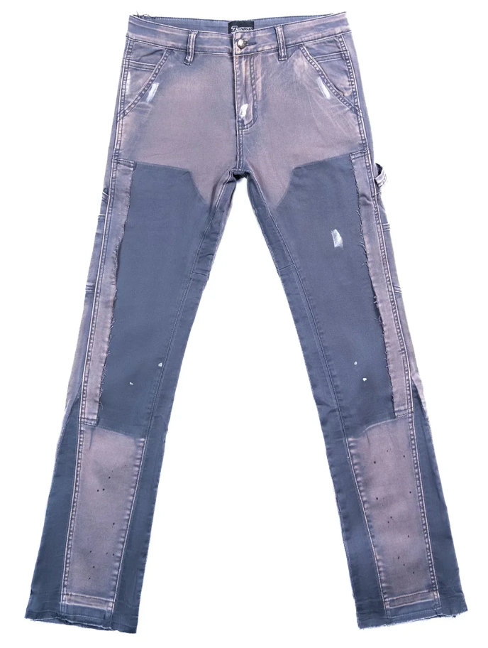 Triple Sevens x Sniper Gang Flared Denim Grey/Blue