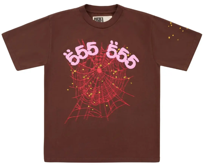 Sp5der Brown Angel Number Tee