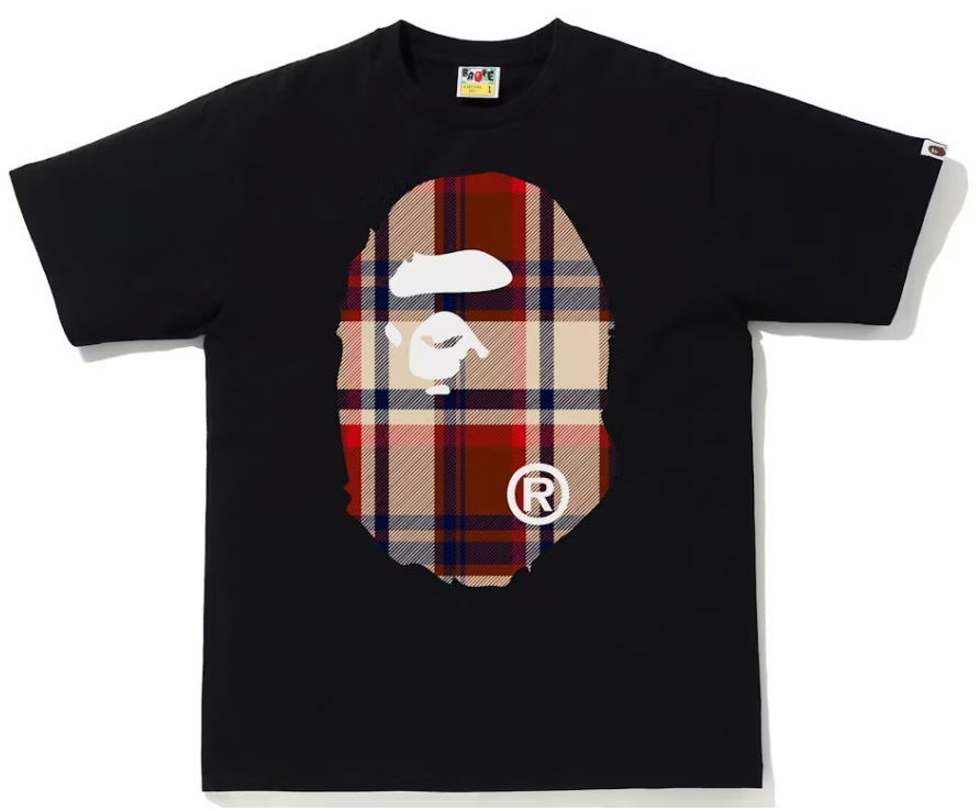 BAPE Check Big Ape Head Tee