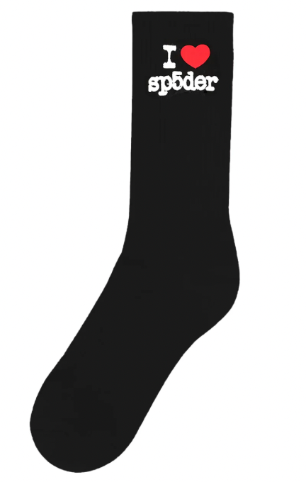 Sp5der I Heart Sp5der Sock Black