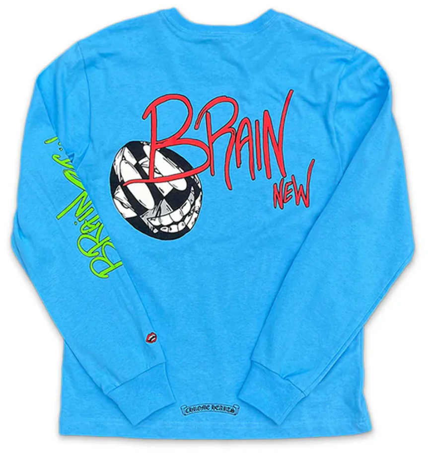 Chrome Hearts Matty Boy Brain New Long Sleeve T-Shirt Blue