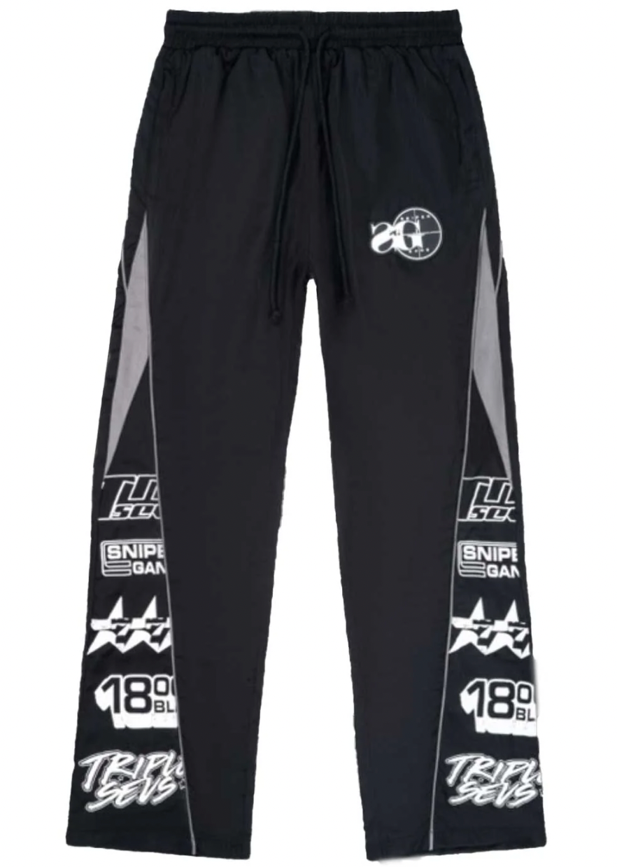 Triple Seven x Sniper Gang Tracksuit Pants Black