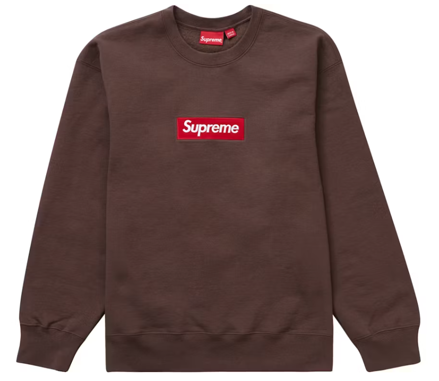 Supreme Box Logo Crewneck (FW22) Brown