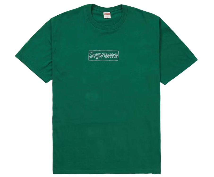Supreme KAWS Chalk Logo Tee Light Pine