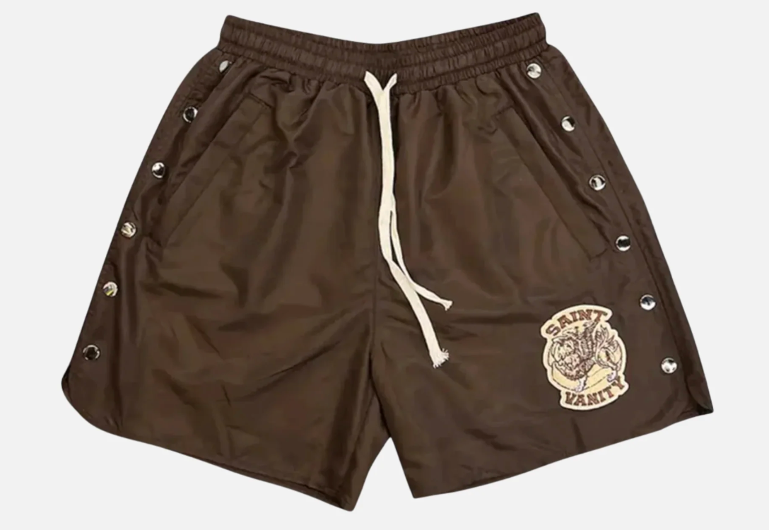 Saint Vanity Nylon Shorts Brown