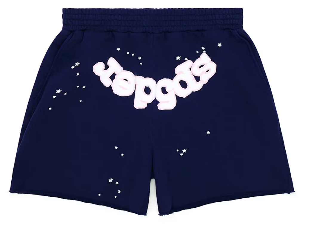 Sp5der OG Web Logo Sweat Short Navy