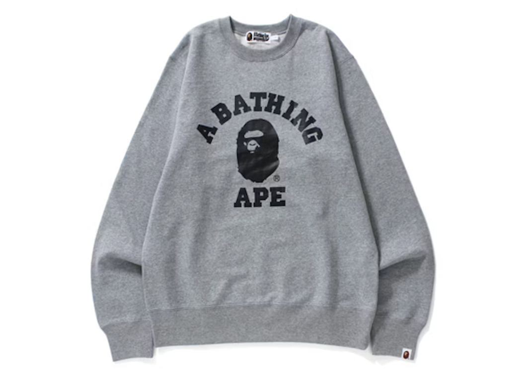 BAPE College Crewneck Gray