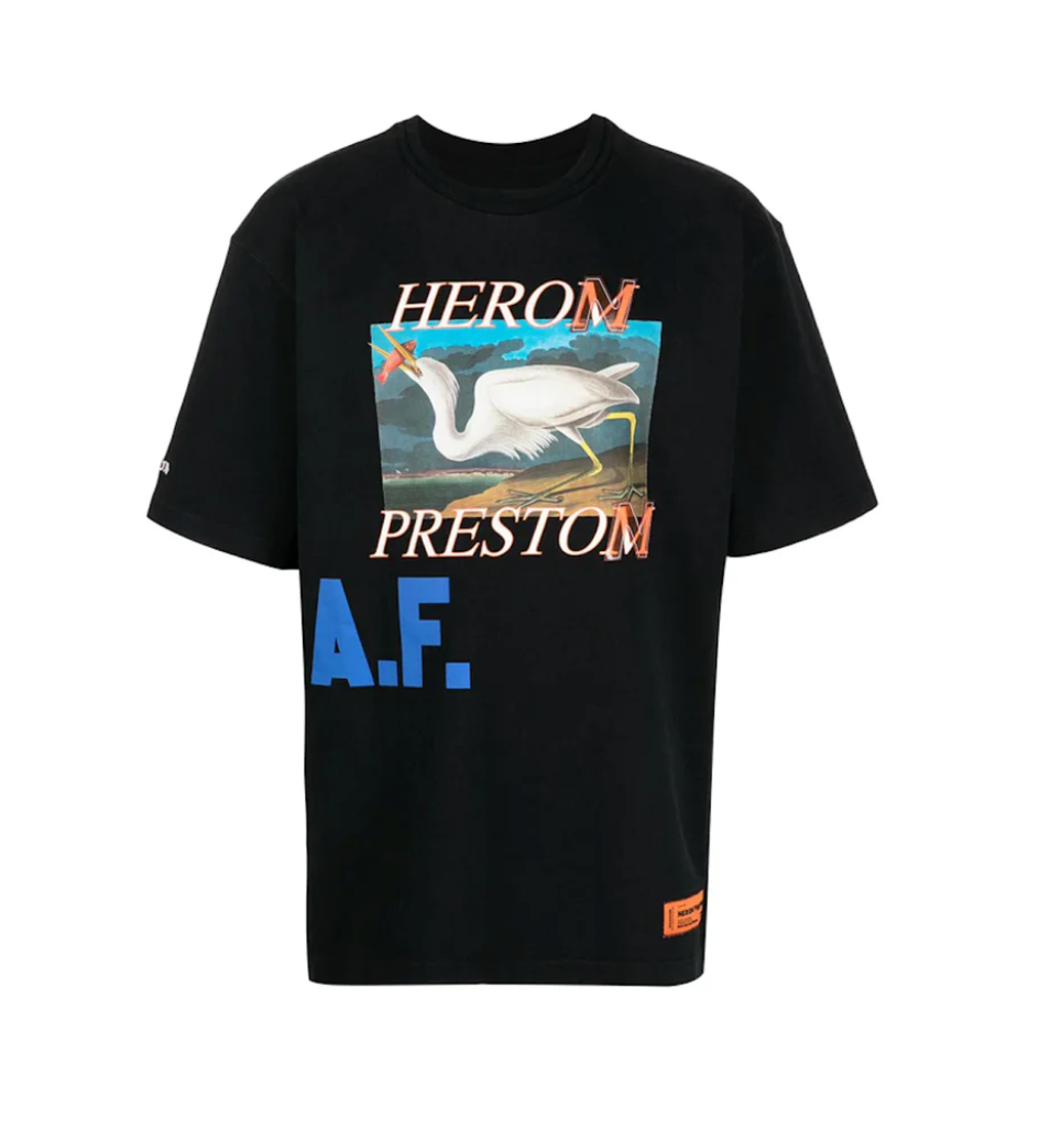 Heron Preston Logo Print AF Oversized T-Shirt Black