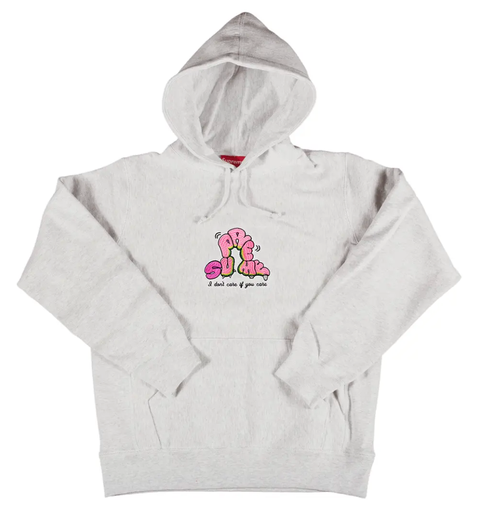 Supreme Don't Care Hooded Sweatshirt 'Heather Multi'