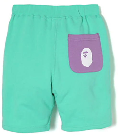 A Bathing Ape Pastel Shorts TURQUOISE/PURPLE