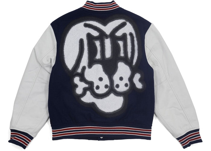 Supreme Bone Varsity Jacket Navy