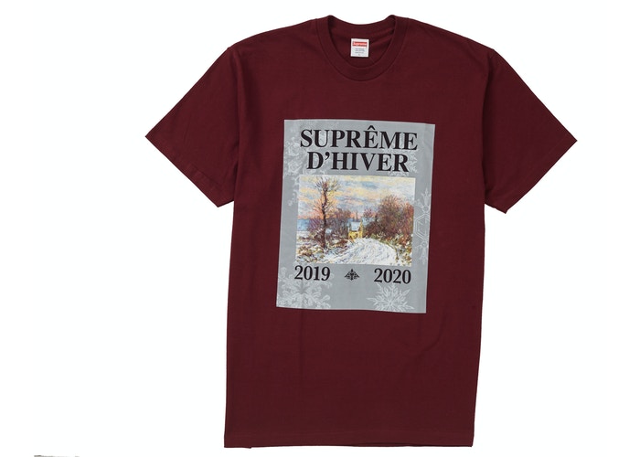 Supreme D'Hiver Tee Burgundy