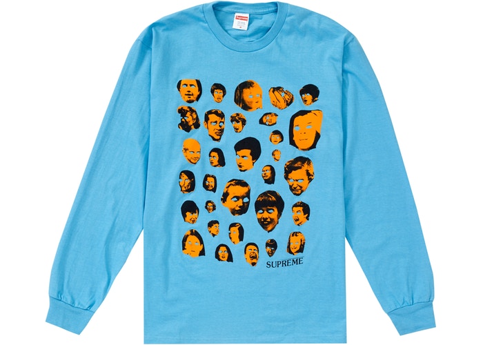 Supreme Faces L/S Tee Light Slate