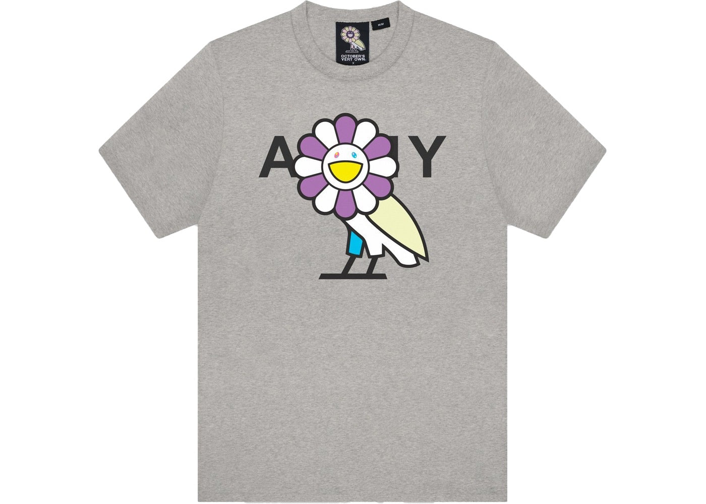 Takashi Murakami x OVO Surplus Flower Owl Tee Heather Grey