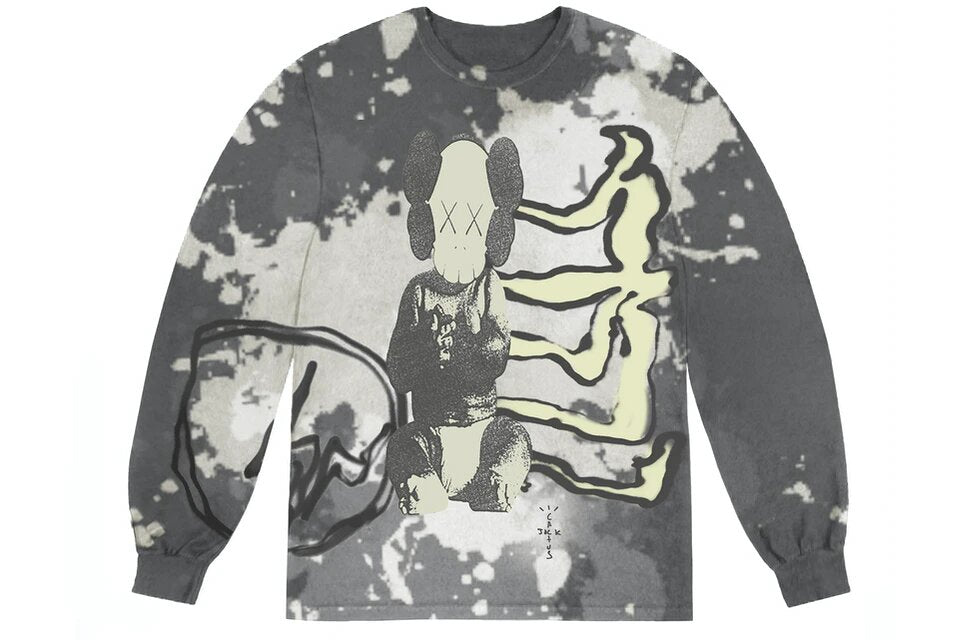 Travis Scott Cactus Jack + Kaws For Fragment L/S Tee Multi Grey