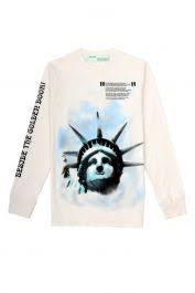 Off White Liberty Long Sleeve T Shirt White
