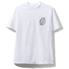 Anti Social Social Club Blocked Red Plaid White Tee