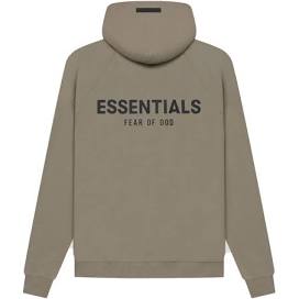 FEAR OF GOD ESSENTIALS Pull-Over Hoodie (SS21) Taupe BACK LOGO