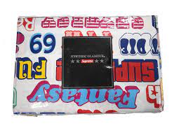 Supreme Hysteric Glamour Text Duvet + Pillow Set White