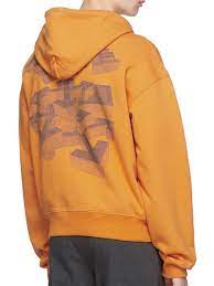 Off White 3D Pencil Hoodie Orange