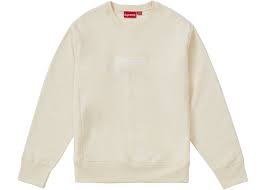 Supreme Box Logo Crewneck (FW18) Natural