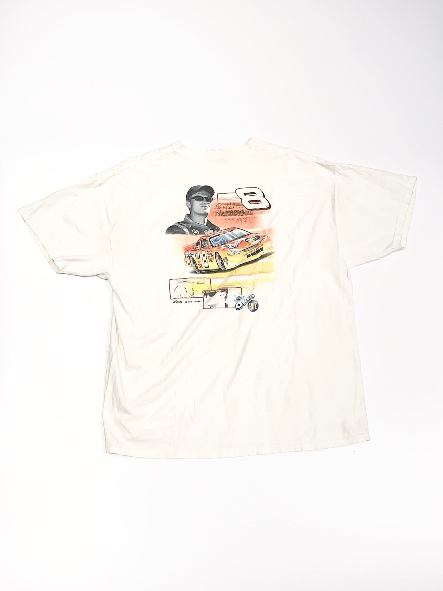 Vintage Dale Jr Nascar Tee White
