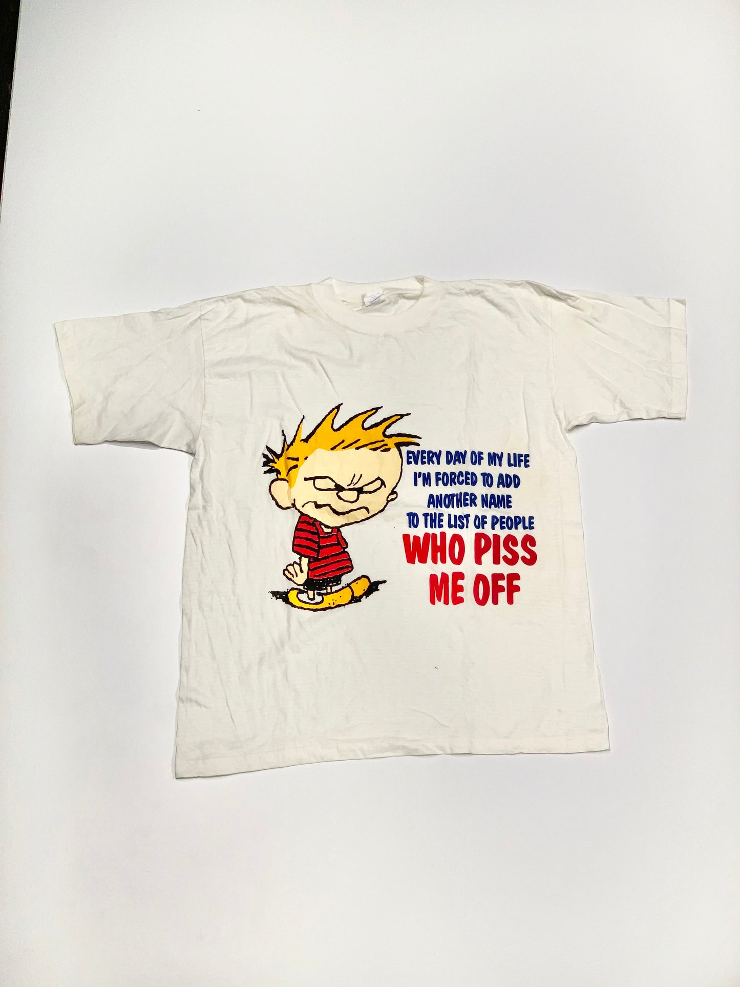 Vintage Who Piss Me Off Tee White