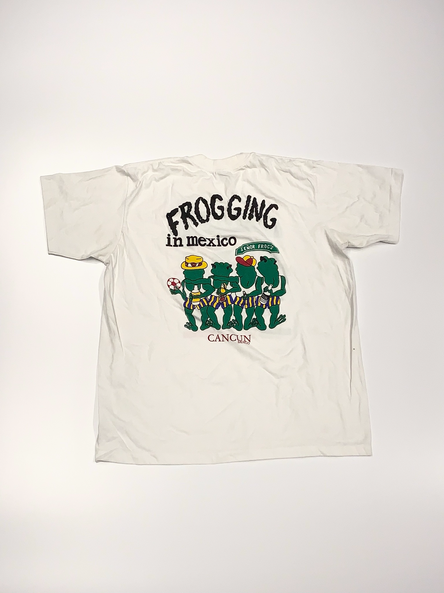 Vintage Senor Frogs Cancun Tee White