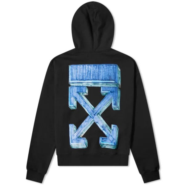 Off-White Marker Over Hoodie (Black/Blue)