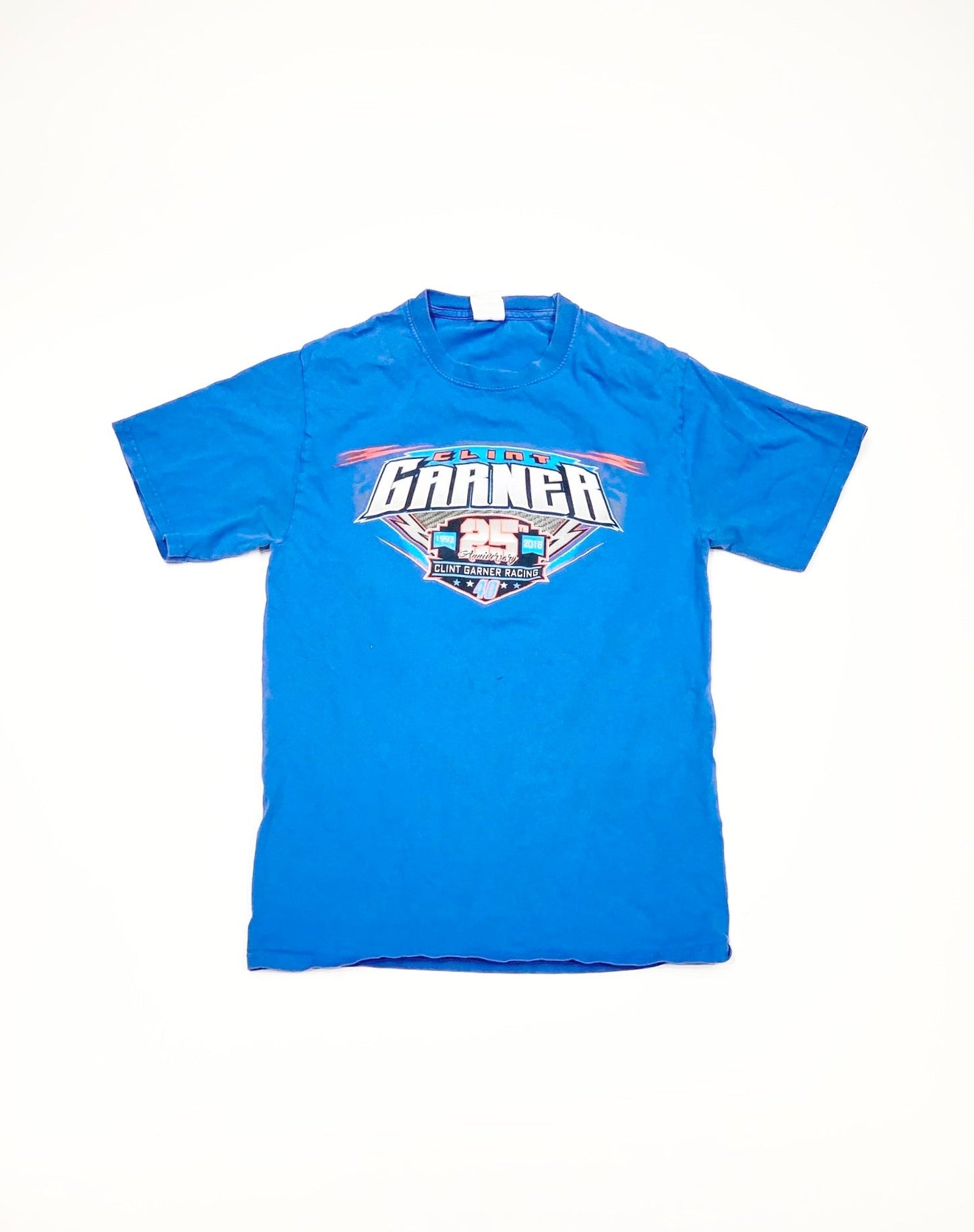 Vintage Clint Garner Nascar Tee Blue