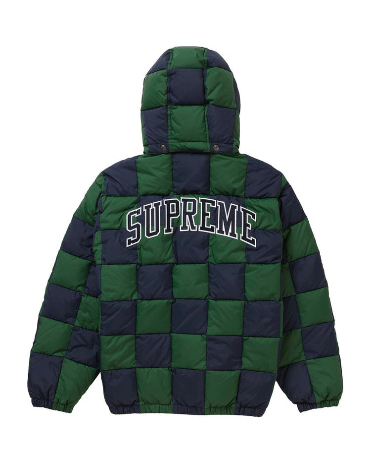 Supreme Checkerboard Puffy Jacket (Navy)