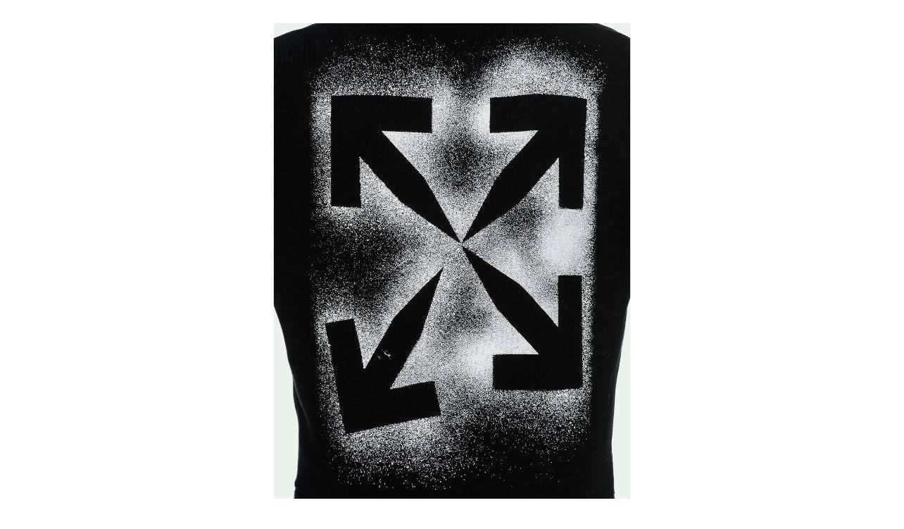 OFF-WHITE Slim Fit Stencil Hoodie Black/White