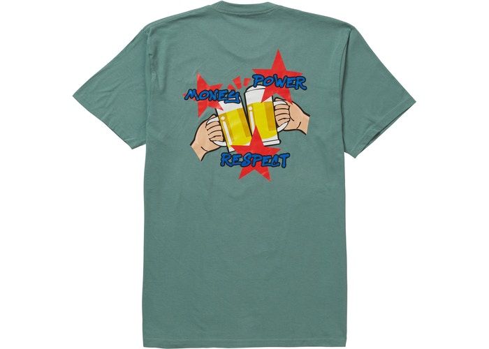Supreme Money Power Respect Tee Dusty Teal
