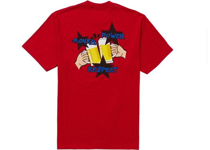 Supreme Money Power Respect Tee Red