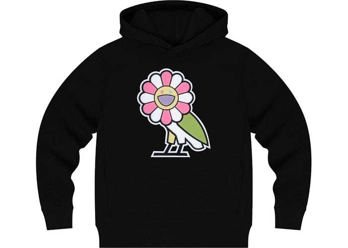Takashi Murakami x OVO Surplus Flower Owl Hoodie Black
