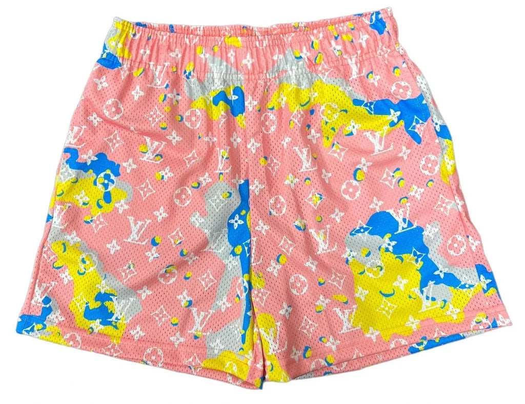 Bravest Studios LV Cotton Candy Pink Mesh Shorts
