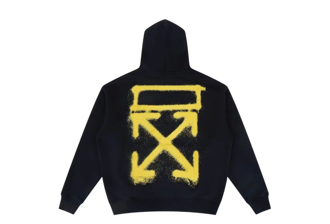 OFF-WHITE Sprayed Arrow Hoodie Black
