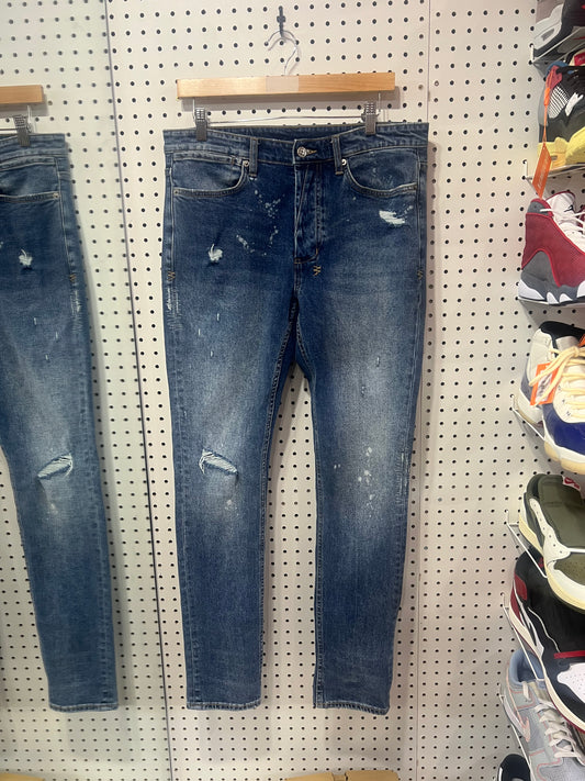 Ksubi Blue Washed Skinny Jeans