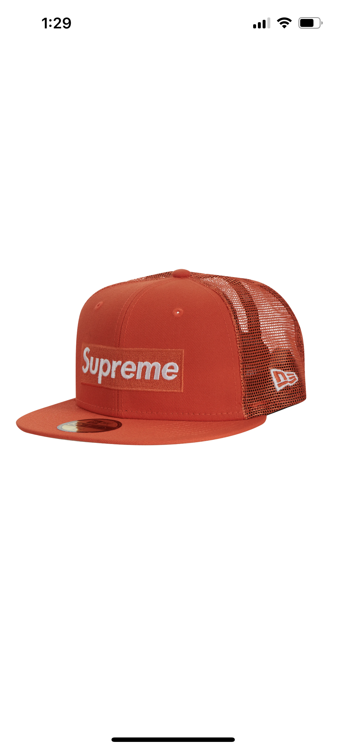 Supreme Box Logo Mesh Back New Era Hat (SS23) Orange