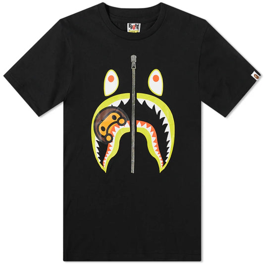 Bape ABC Camo Baby Milo Shark Tee (Black/Yellow)