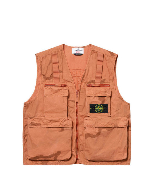 Supreme Stone Island Camo Cargo Vest Coral Camo