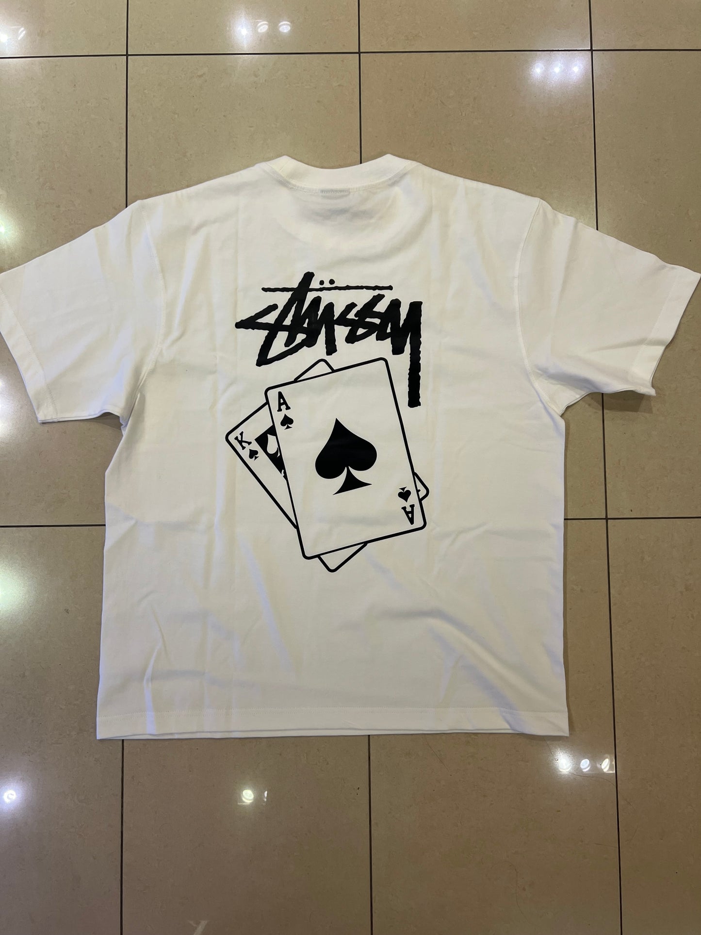 Stussy Poker Hand White Tee