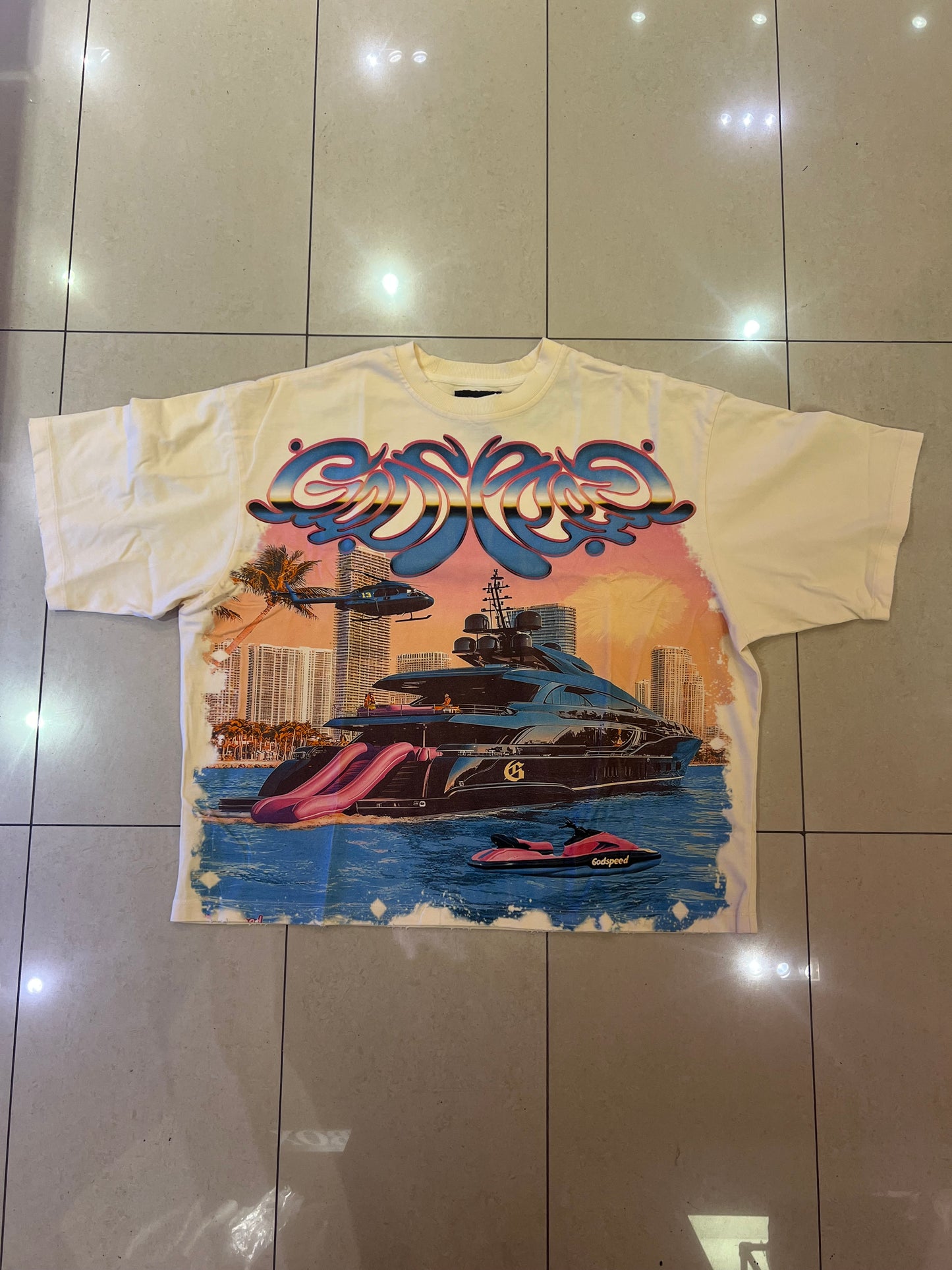 Godspeed Miami Yacht Cream Tee